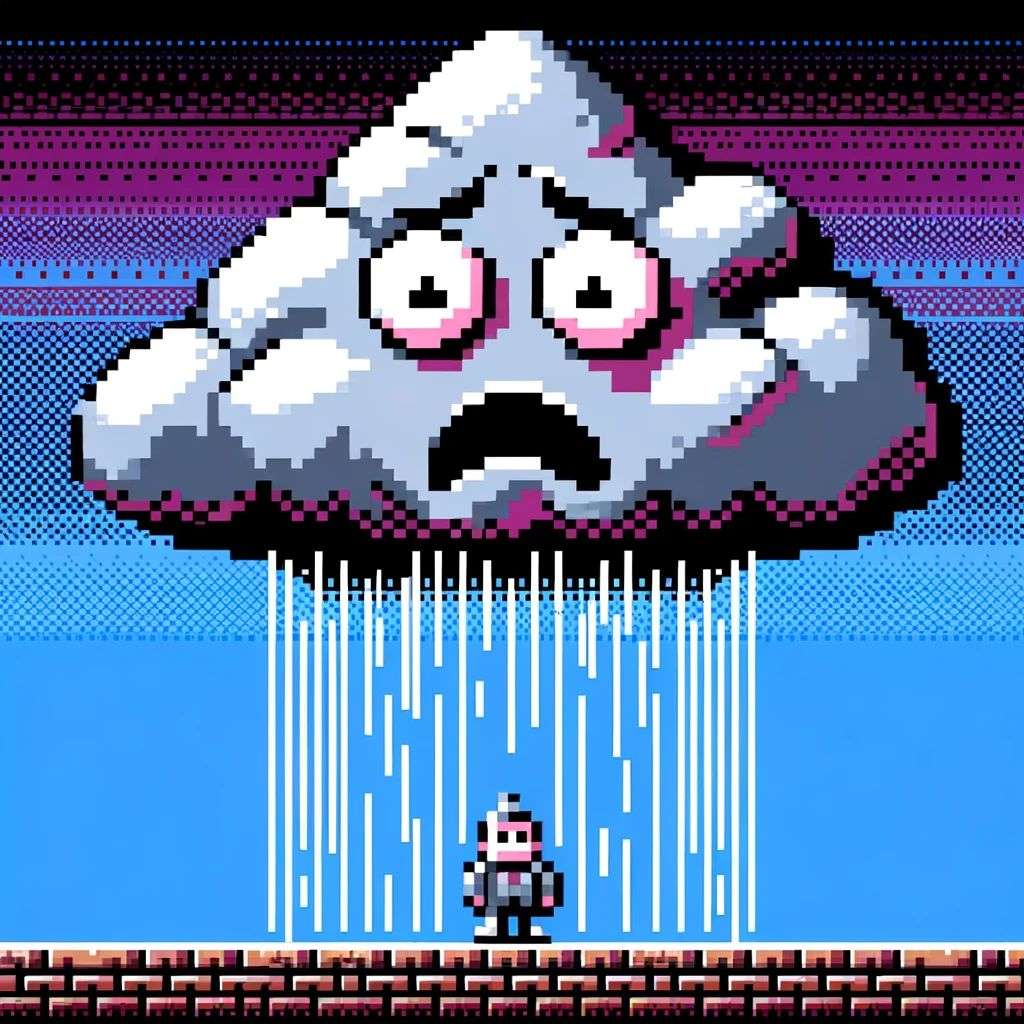 a representation of anxiety, old computer game graphics